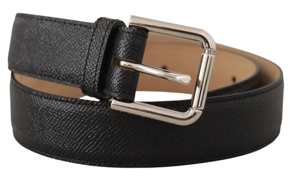 Dolce & Gabbana Sleek Black Authentic Leather Belt Dolce & Gabbana