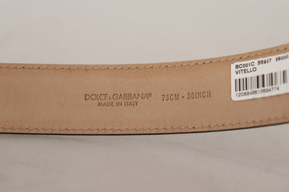 Dolce & Gabbana Sleek Black Authentic Leather Belt Dolce & Gabbana