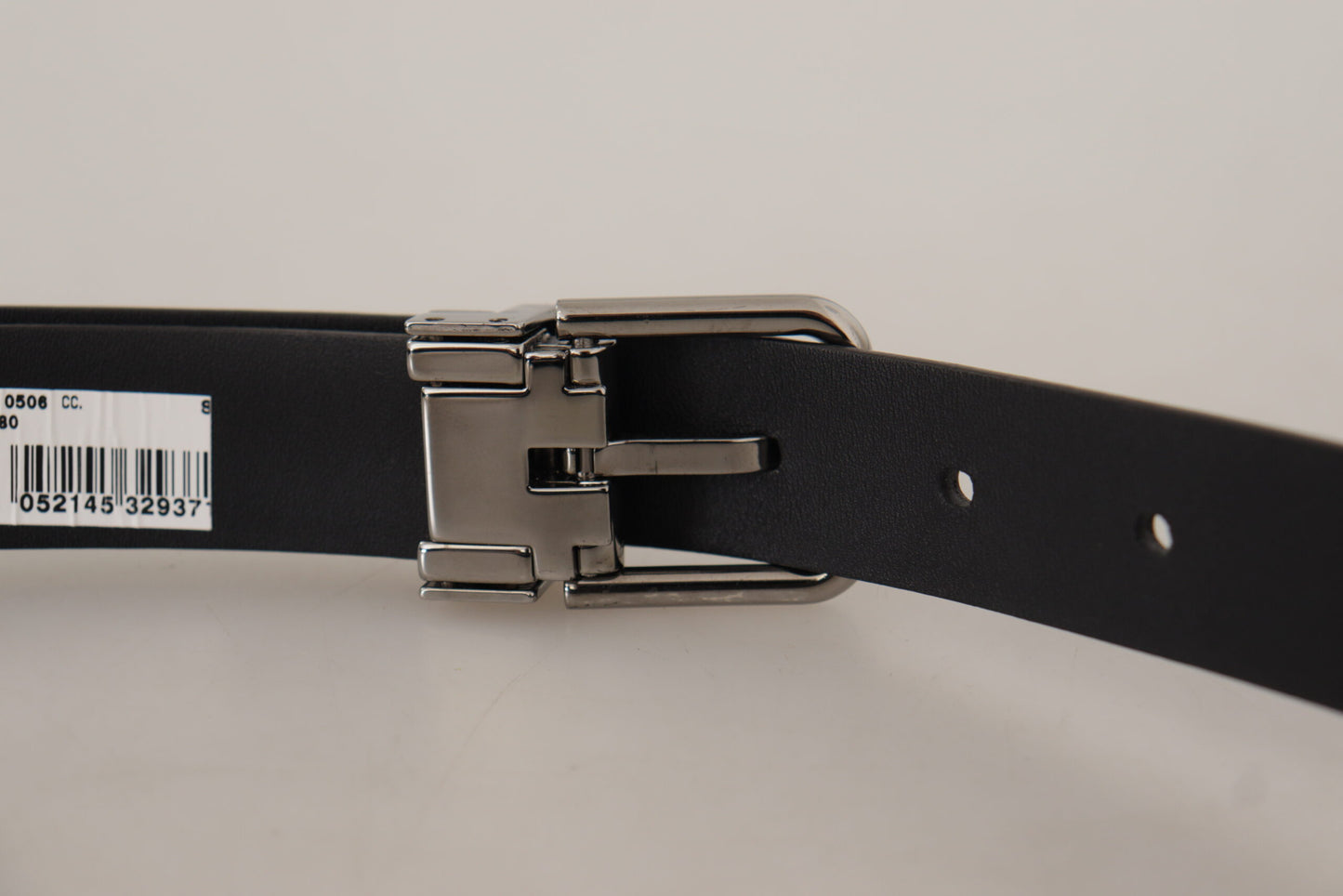 Dolce & Gabbana Elegant Black Leather Belt with Metal Buckle Dolce & Gabbana