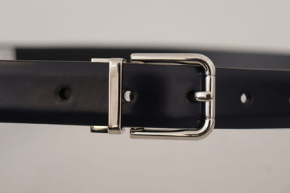 Dolce & Gabbana Elegant Leather Belt with Metal Buckle Dolce & Gabbana