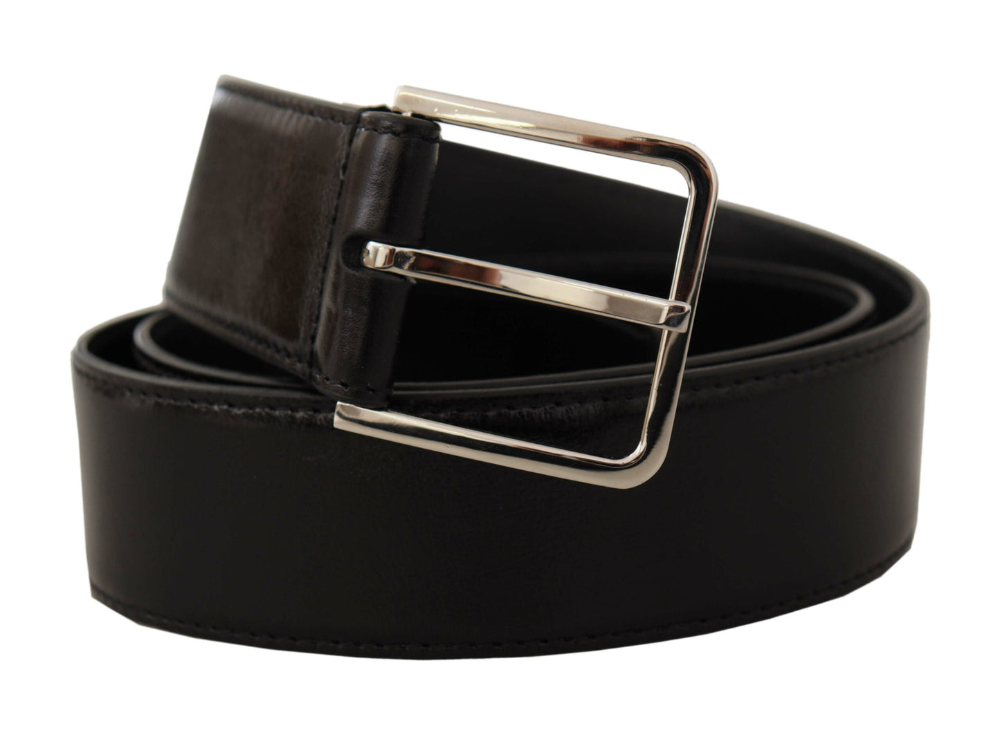 Dolce & Gabbana Elegant Leather Belt with Metal Buckle Dolce & Gabbana