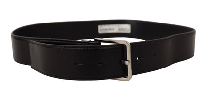 Dolce & Gabbana Elegant Leather Belt with Metal Buckle Dolce & Gabbana