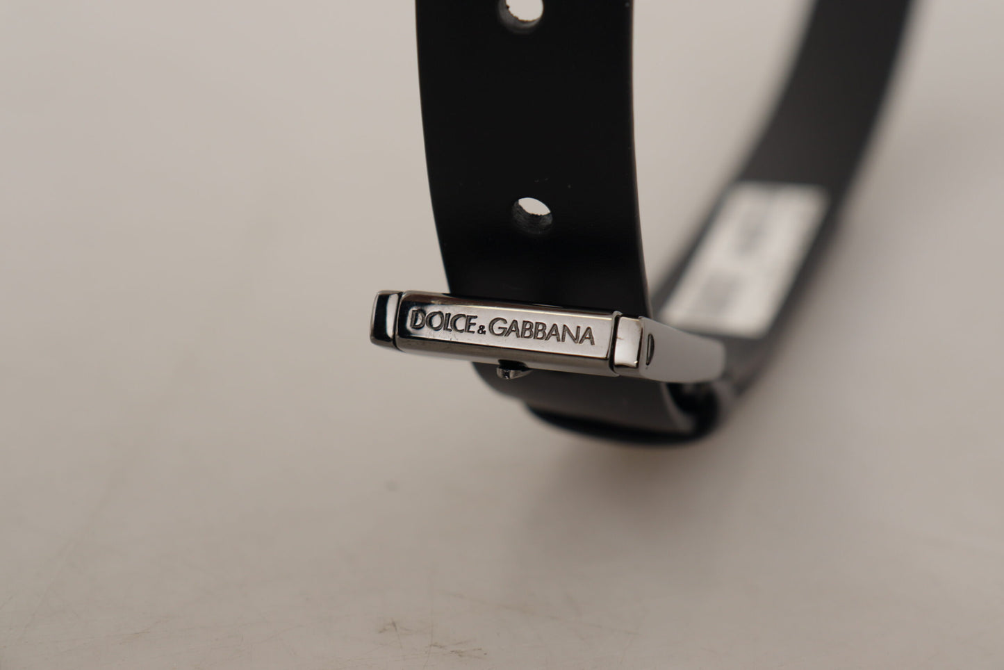 Dolce & Gabbana Elegant Black Leather Belt with Metal Buckle Dolce & Gabbana