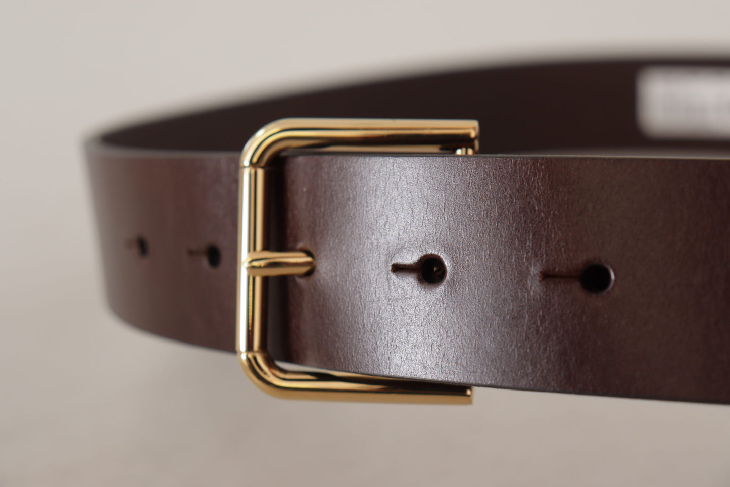 Dolce & Gabbana Elegant Dark Brown Leather Belt Dolce & Gabbana