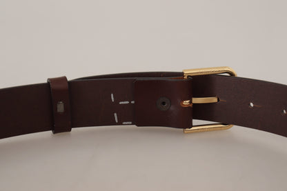 Dolce & Gabbana Elegant Dark Brown Leather Belt Dolce & Gabbana