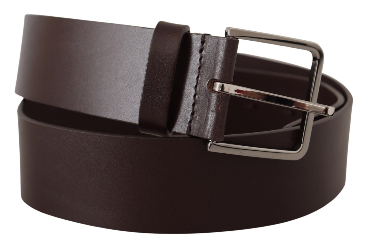 Dolce & Gabbana Elegant Dark Brown Leather Belt Dolce & Gabbana