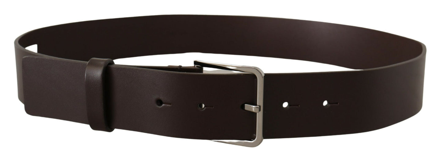 Dolce & Gabbana Elegant Dark Brown Leather Belt Dolce & Gabbana