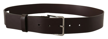 Dolce & Gabbana Elegant Dark Brown Leather Belt Dolce & Gabbana