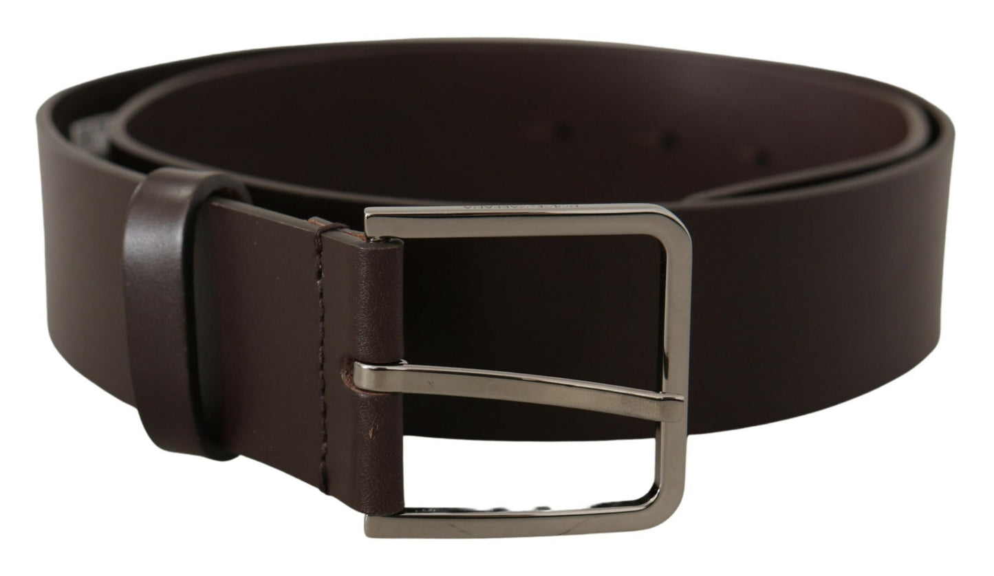 Dolce & Gabbana Elegant Dark Brown Leather Belt Dolce & Gabbana