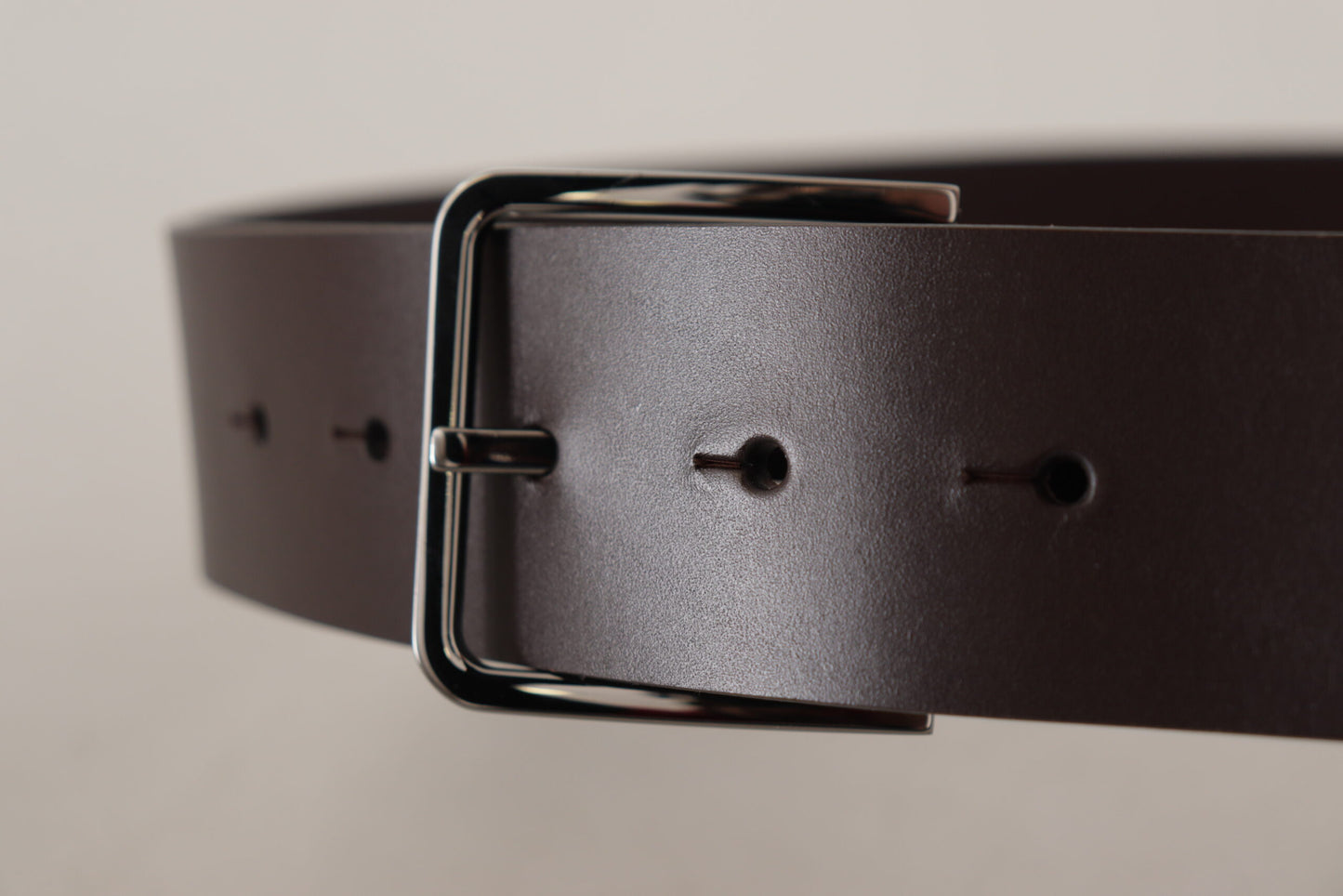 Dolce & Gabbana Elegant Dark Brown Leather Belt Dolce & Gabbana