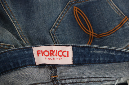 Fiorucci Svelte Mid Waist Slim Jeans in Vintage Blue Fiorucci