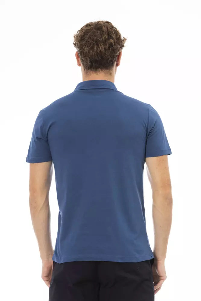 Baldinini Trend Blue Cotton Men Polo Baldinini Trend