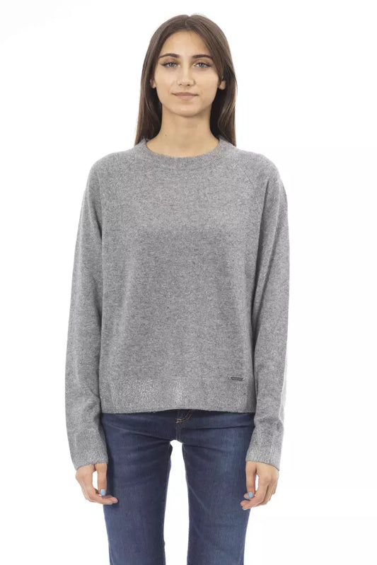 Baldinini Trend Gray Wool Women Sweater Baldinini Trend