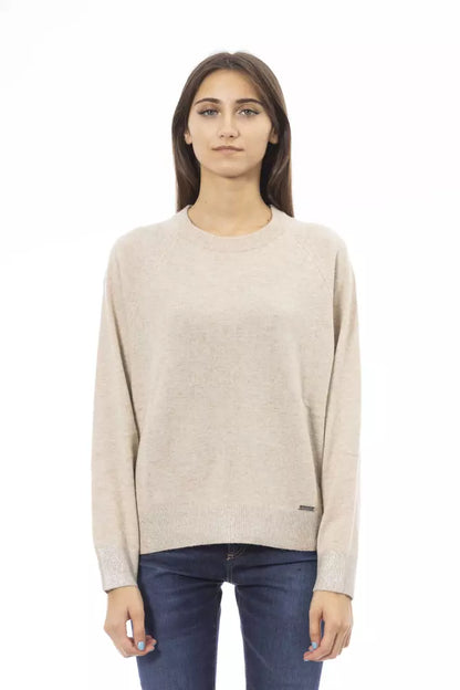 Baldinini Trend Beige Cashmere Women Sweater Baldinini Trend