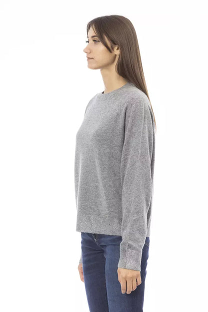 Baldinini Trend Gray Wool Women Sweater Baldinini Trend