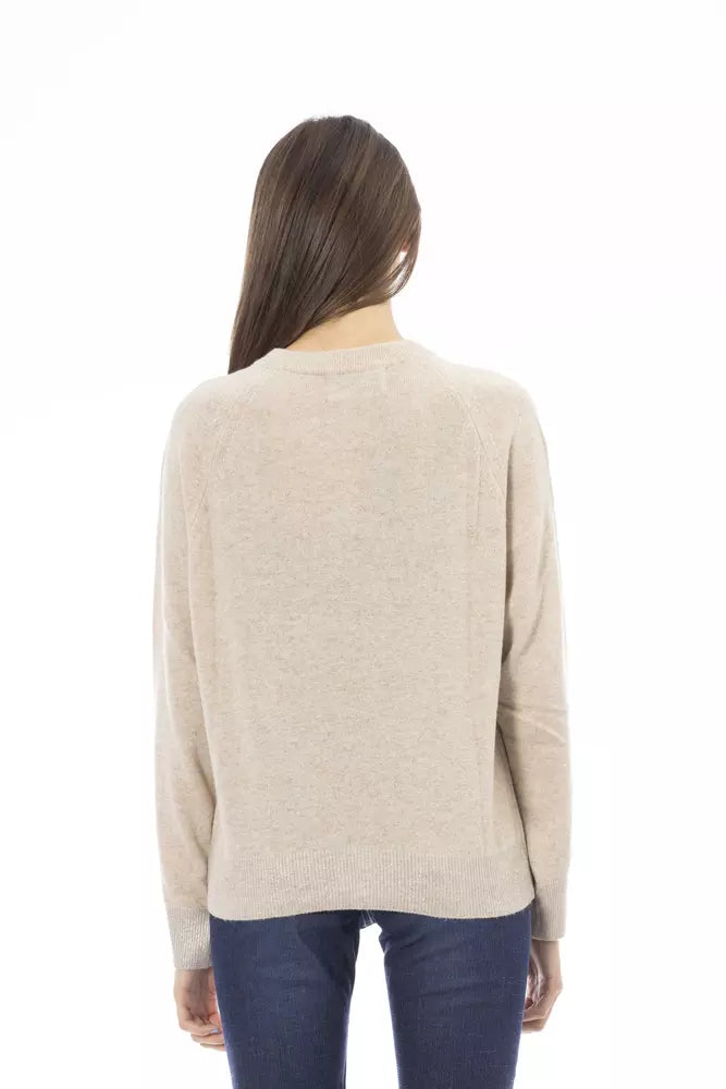 Baldinini Trend Beige Cashmere Women Sweater Baldinini Trend