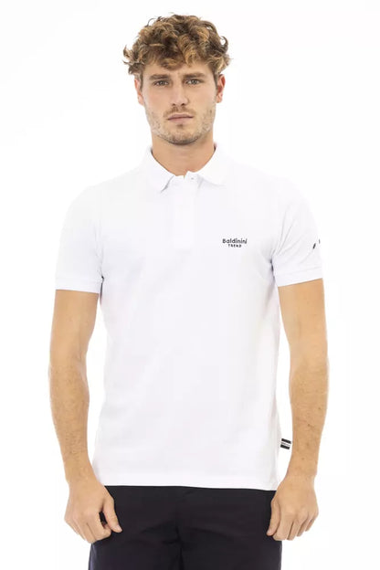 Baldinini Trend Black Cotton Men Polo Baldinini Trend