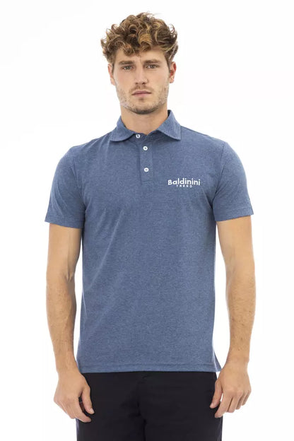 Baldinini Trend Blue Cotton Men Polo Shirt Baldinini Trend