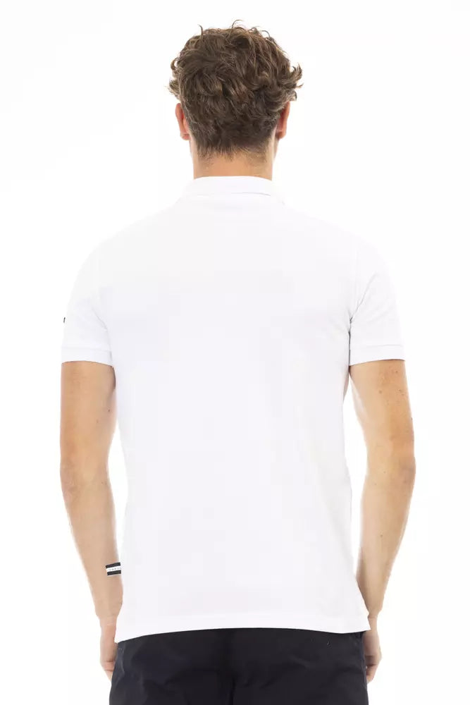 Baldinini Trend Black Cotton Men Polo Baldinini Trend