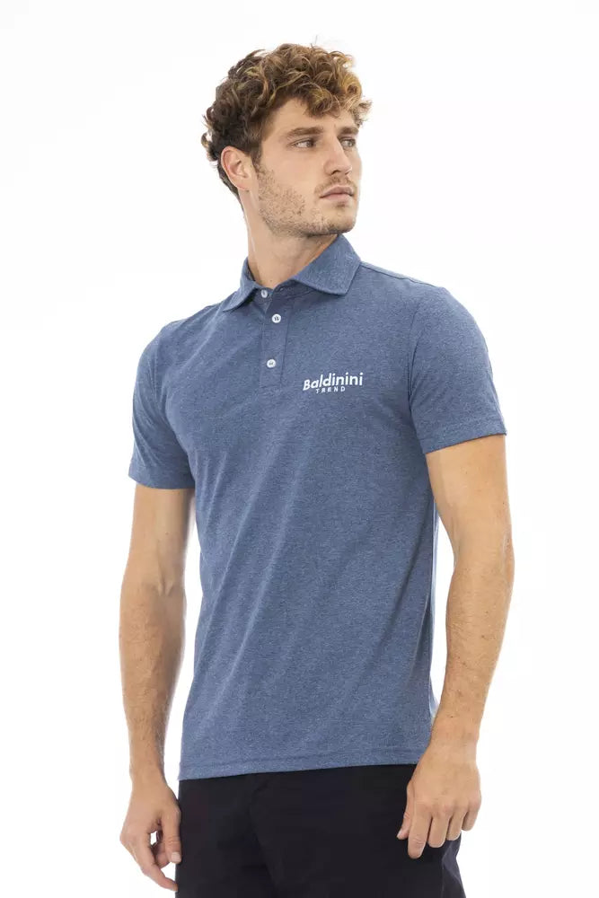 Baldinini Trend Blue Cotton Men Polo Shirt Baldinini Trend