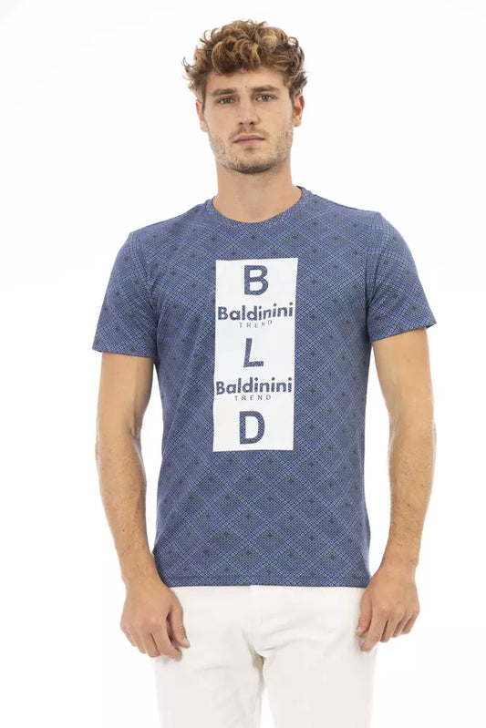 Baldinini Trend Blue Cotton Men T-Shirt Baldinini Trend