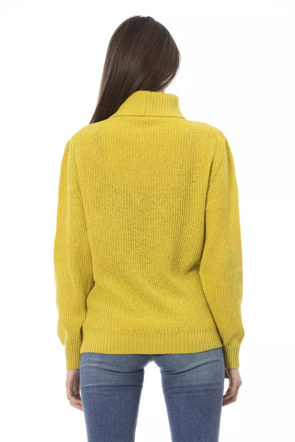 Baldinini Trend Yellow Wool Women Sweater Baldinini Trend