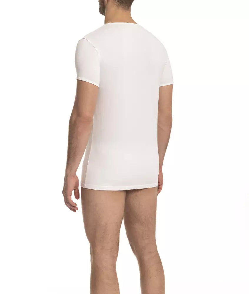 Cavalli Class White Cotton Men T-Shirt Cavalli Class