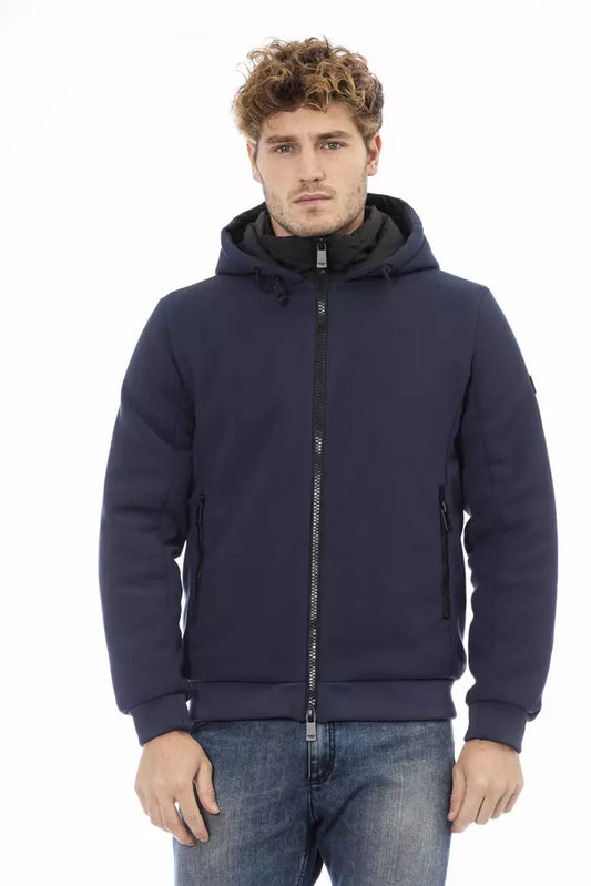 Baldinini Trend Blue Polyester Men Jacket Baldinini Trend