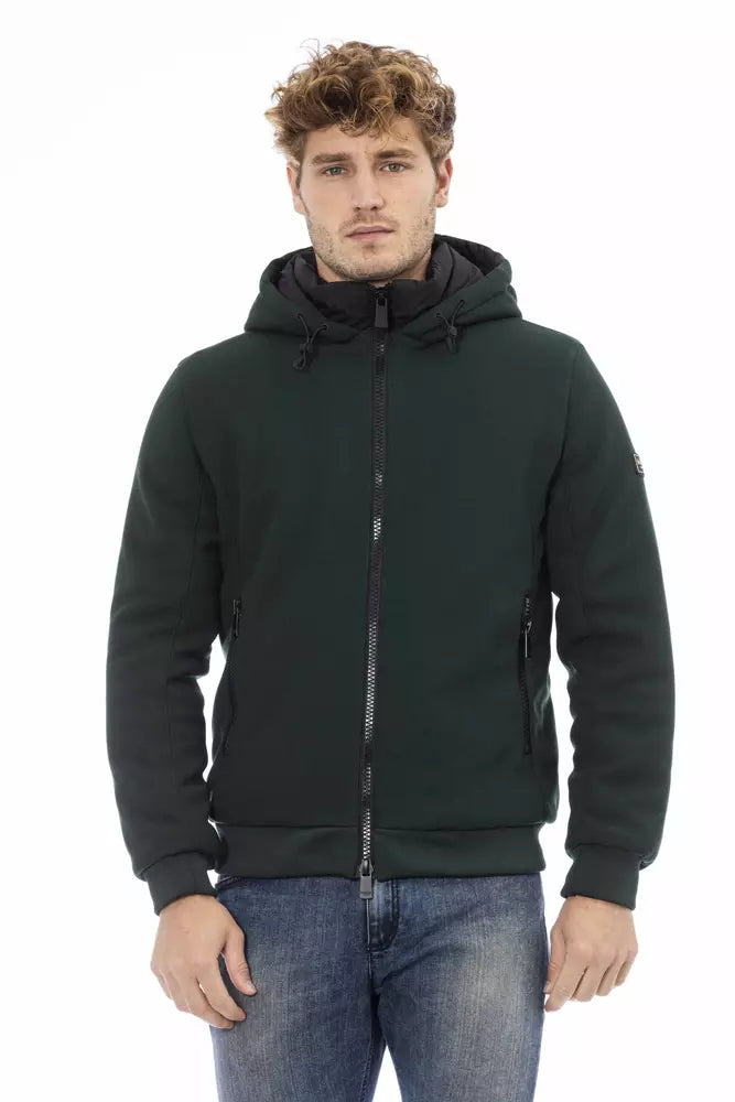 Baldinini Trend Green Polyester Men Jacket Baldinini Trend