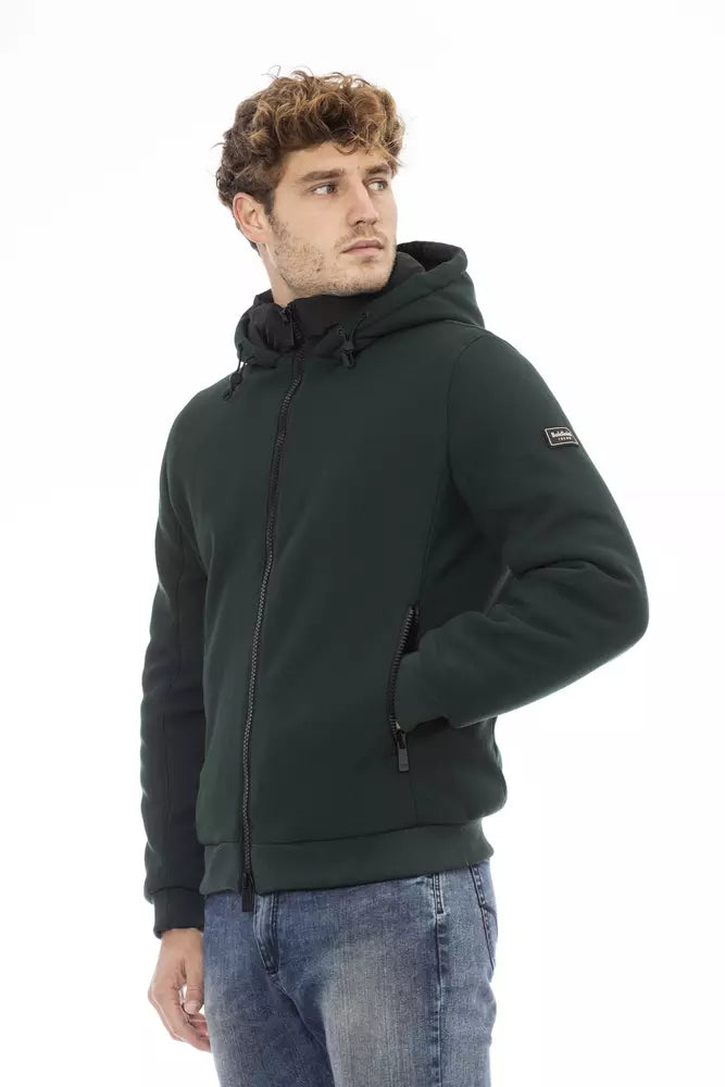 Baldinini Trend Green Polyester Men Jacket Baldinini Trend