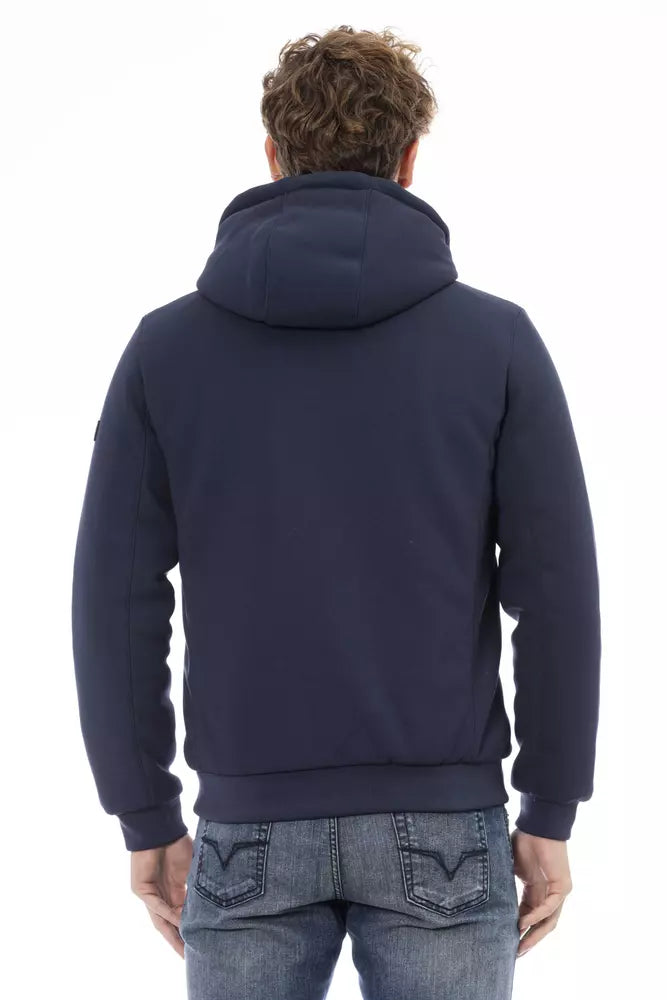 Baldinini Trend Blue Polyester Men Jacket Baldinini Trend