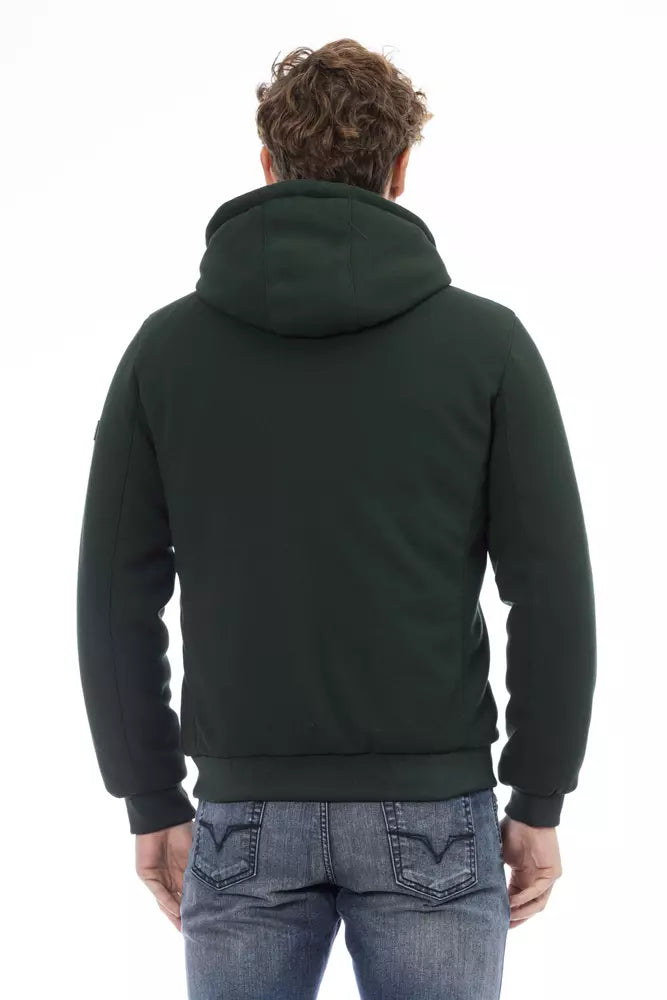 Baldinini Trend Green Polyester Men Jacket Baldinini Trend