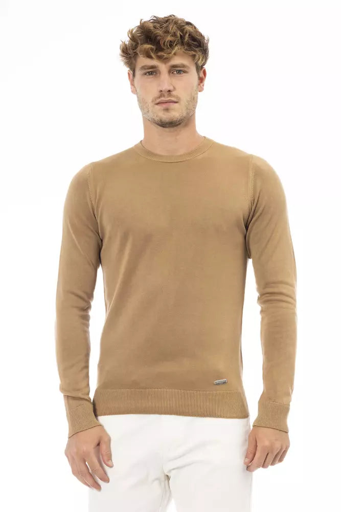 Baldinini Trend Beige Modal Men Sweater Baldinini Trend