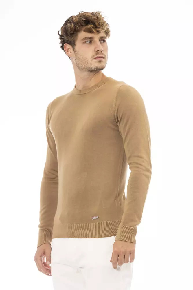 Baldinini Trend Beige Modal Men Sweater Baldinini Trend