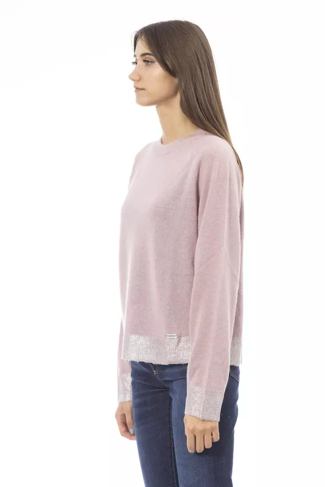 Baldinini Trend Pink Wool Women Sweater Baldinini Trend