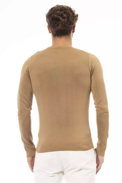 Baldinini Trend Beige Modal Men Sweater Baldinini Trend