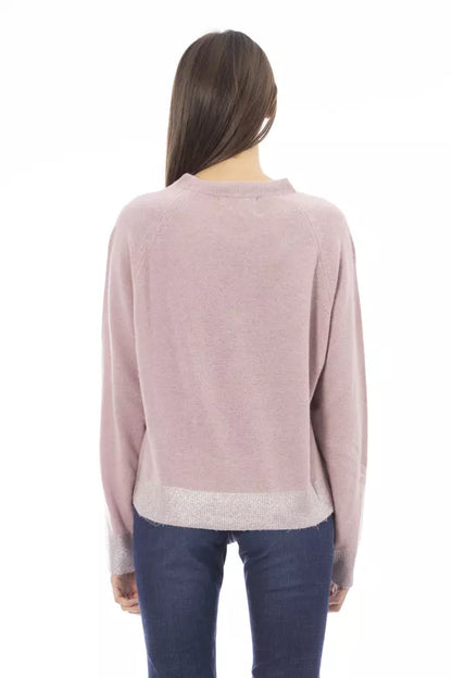 Baldinini Trend Pink Wool Women Sweater Baldinini Trend