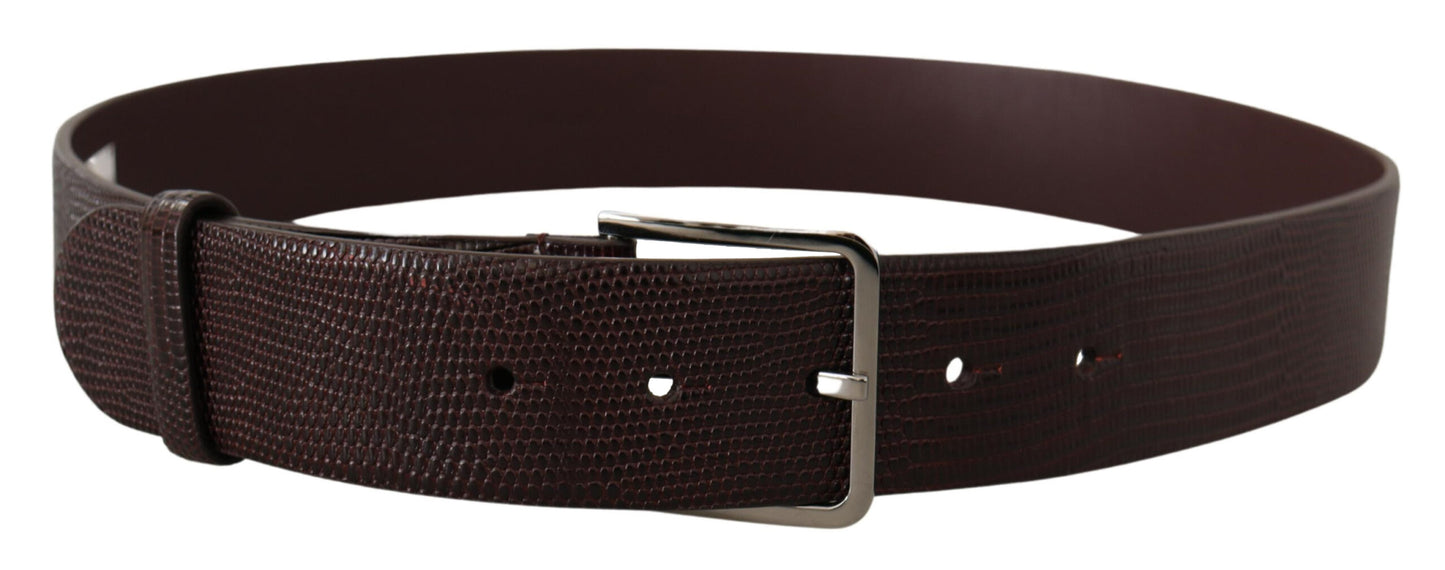 Dolce & Gabbana Elegant Dark Brown Leather Belt Dolce & Gabbana