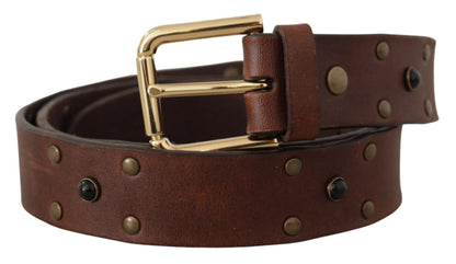 Dolce & Gabbana Elegant Leather Belt with Metal Buckle Dolce & Gabbana