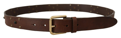 Dolce & Gabbana Elegant Leather Belt with Metal Buckle Dolce & Gabbana