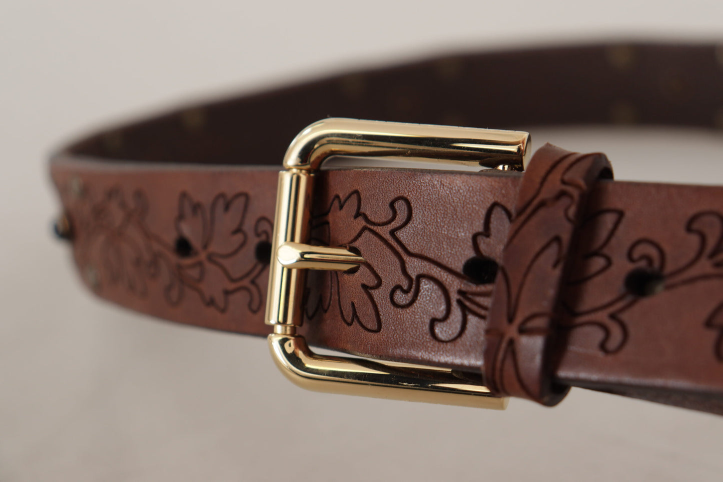 Dolce & Gabbana Elegant Leather Belt with Metal Buckle Dolce & Gabbana