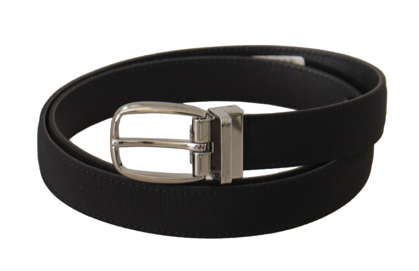 Dolce & Gabbana Elegant Black Canvas & Leather Belt Dolce & Gabbana