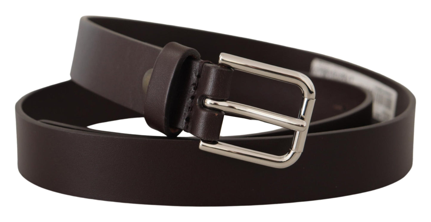 Dolce & Gabbana Elegant Leather Belt With Logo Buckle Dolce & Gabbana