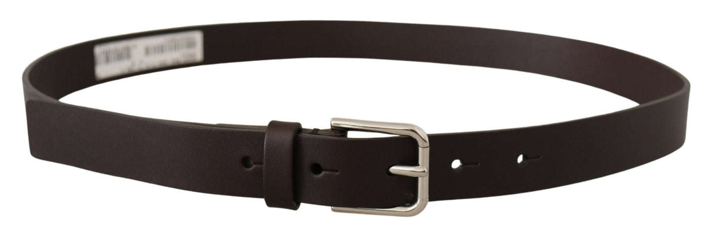 Dolce & Gabbana Elegant Leather Belt With Logo Buckle Dolce & Gabbana