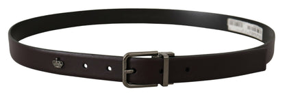 Dolce & Gabbana Elegant Dark Brown Leather Belt Dolce & Gabbana