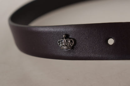 Dolce & Gabbana Elegant Dark Brown Leather Belt Dolce & Gabbana