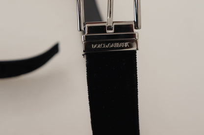 Dolce & Gabbana Sophisticated Velvet Leather Belt Dolce & Gabbana