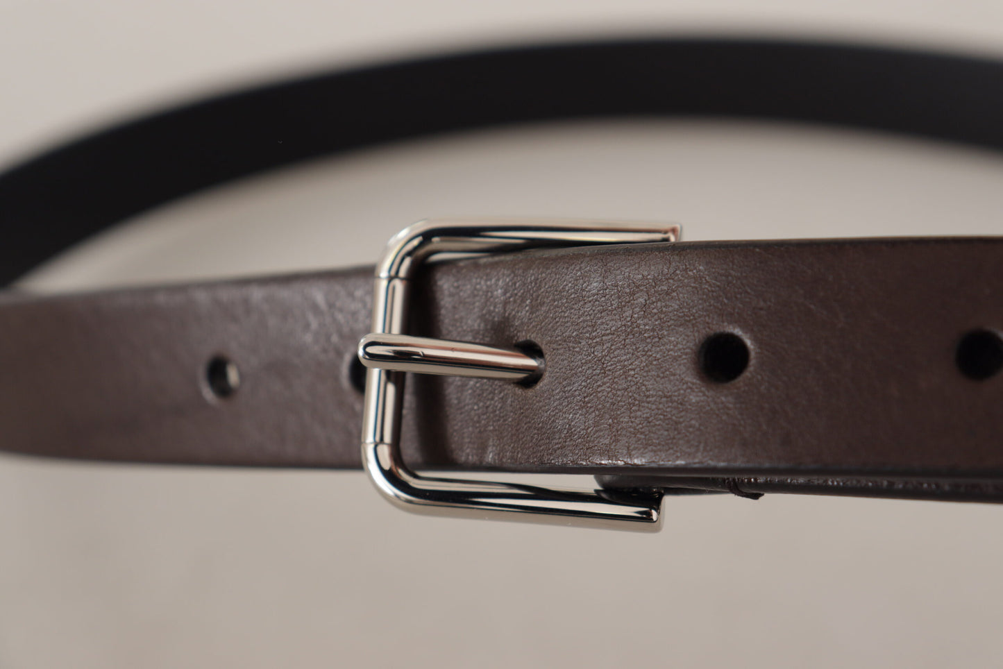 Dolce & Gabbana Elegant Leather Belt with Metal Buckle Dolce & Gabbana