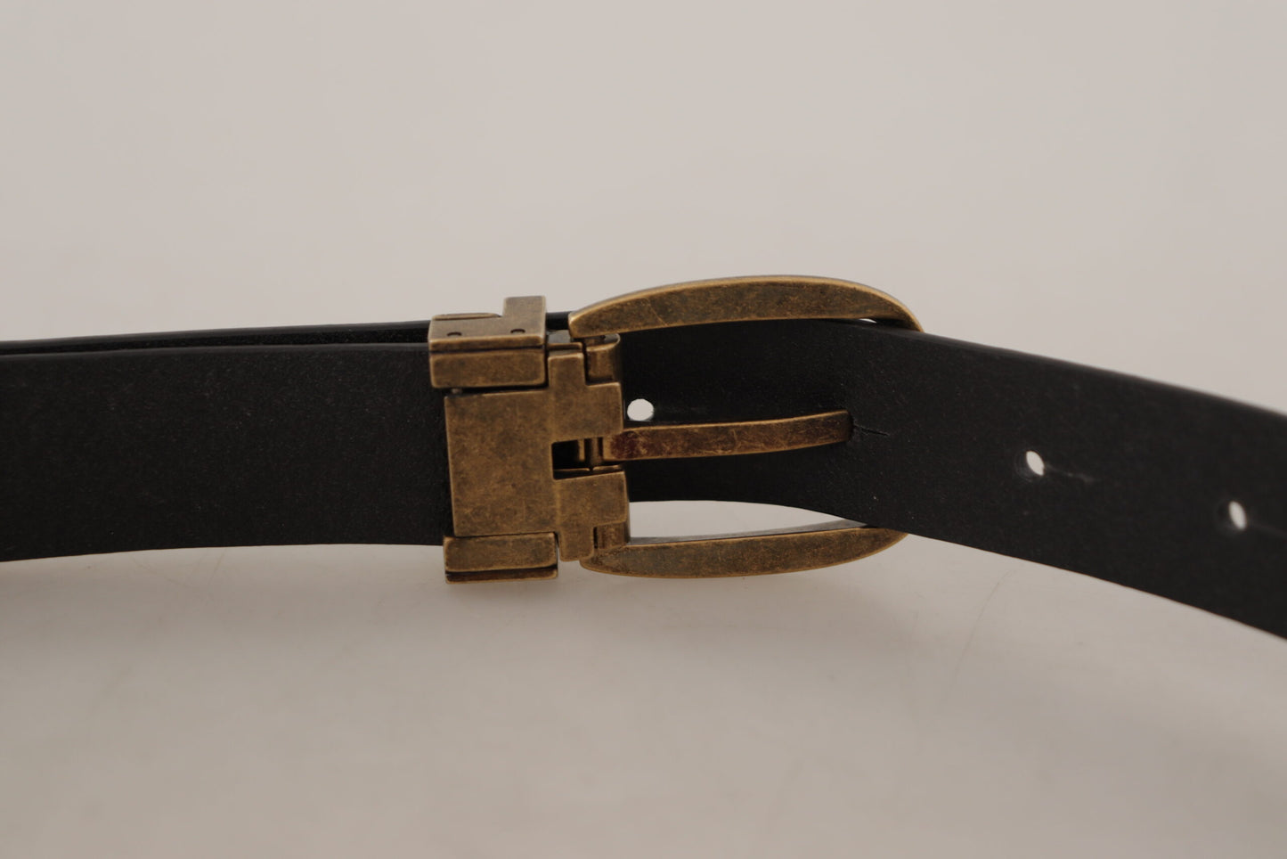 Dolce & Gabbana Elegant Leather Belt with Metal Buckle Dolce & Gabbana