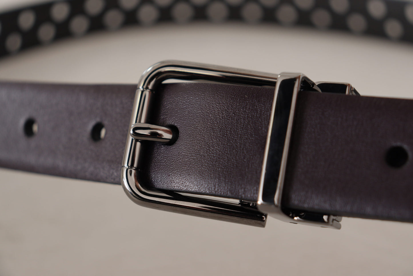 Dolce & Gabbana Elegant Dark Purple Leather Belt Dolce & Gabbana